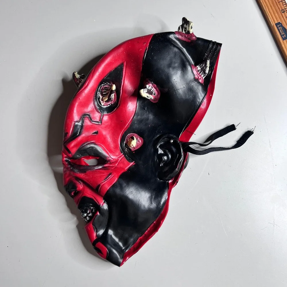 Star Wars Darth Maul‎ Mask Rubies Costume Co 2011 Red Black Vinyl Halloween